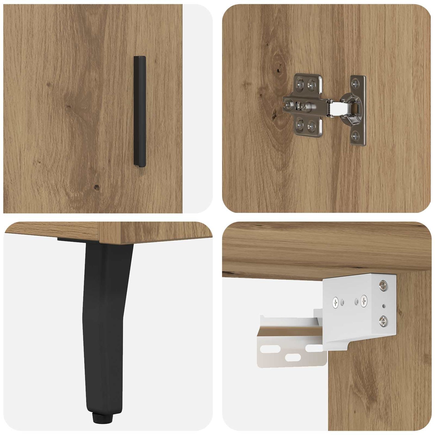 vidaXL Highboard Artisan Oak 69.5 x 34 x 180 cm