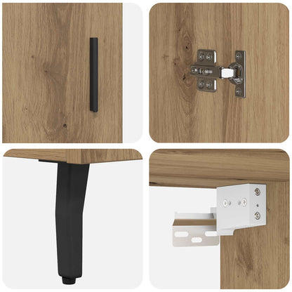 vidaXL Highboard 2 pcs Artisan Oak 69.5 x 34 x 180 cm Engineered Wood