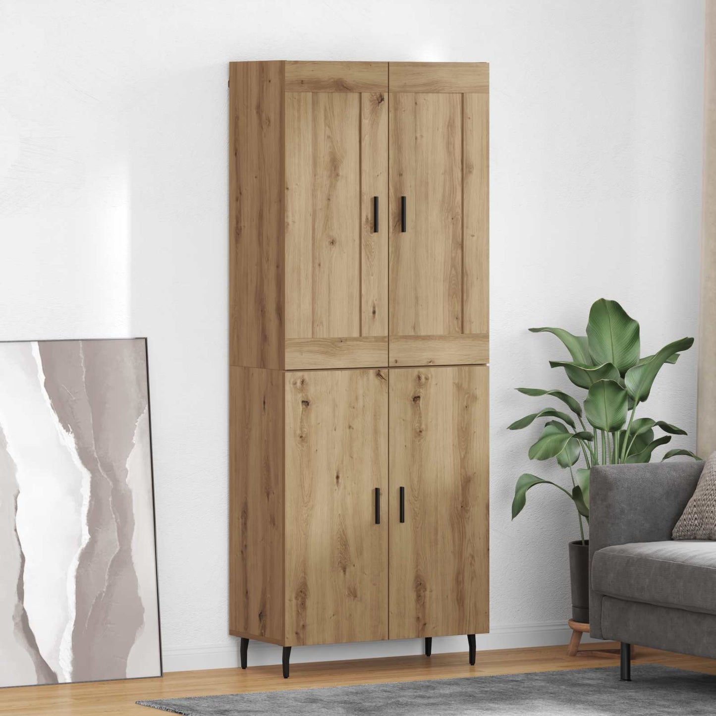 vidaXL Highboard 2 pcs Artisan Oak 69.5 x 34 x 180 cm Engineered Wood