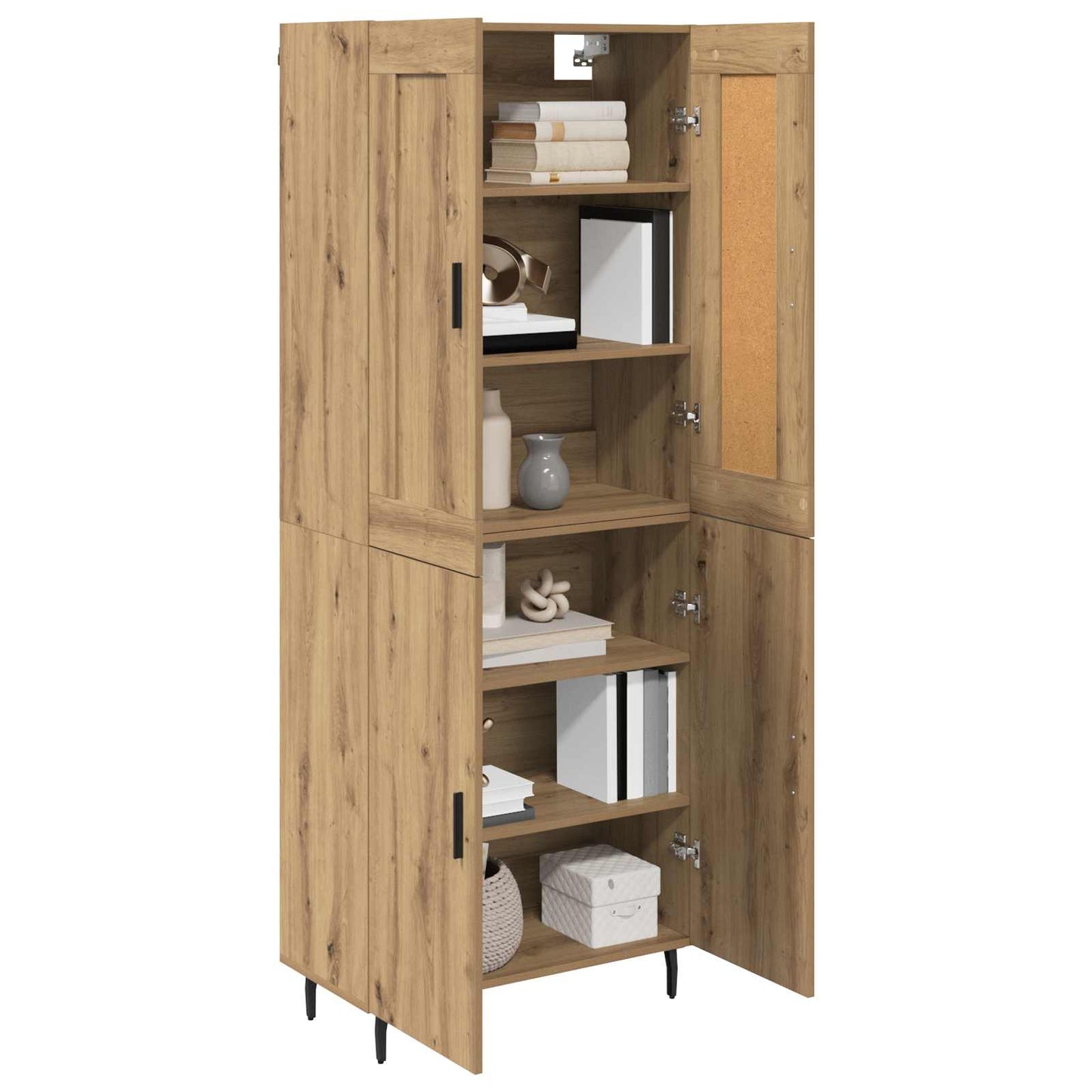 vidaXL Highboard 2 pcs Artisan Oak 69.5 x 34 x 180 cm Engineered Wood