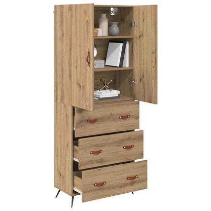vidaXL Highboard Artisan Oak 69.5 x 34 x 180 cm Engineered Wood