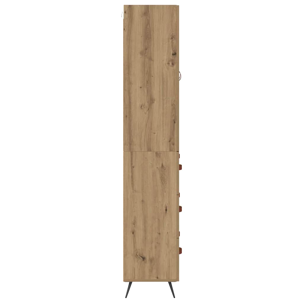 vidaXL Highboard Artisan Oak 69.5 x 34 x 180 cm Engineered Wood