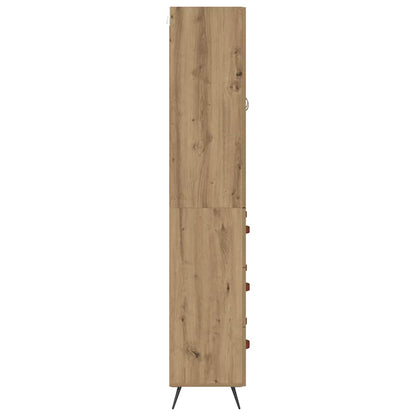 vidaXL Highboard Artisan Oak 69.5 x 34 x 180 cm Engineered Wood