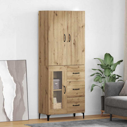 vidaXL Highboard Artisan Oak 69.5 x 34 x 180 cm Engineered Wood