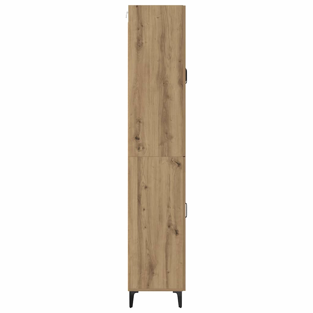 vidaXL Highboard Artisan Oak 69.5 x 34 x 180 cm Engineered Wood