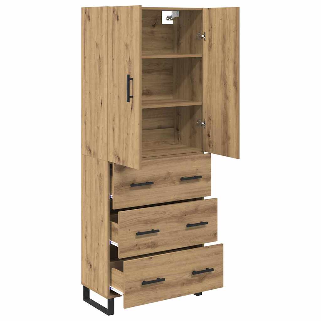 vidaXL Highboard with Drawer 2 pcs Artisan Oak 69.5 x 34 x 180 cm