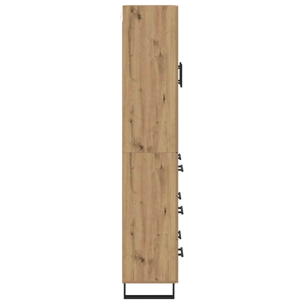 vidaXL Highboard with Drawer 2 pcs Artisan Oak 69.5 x 34 x 180 cm