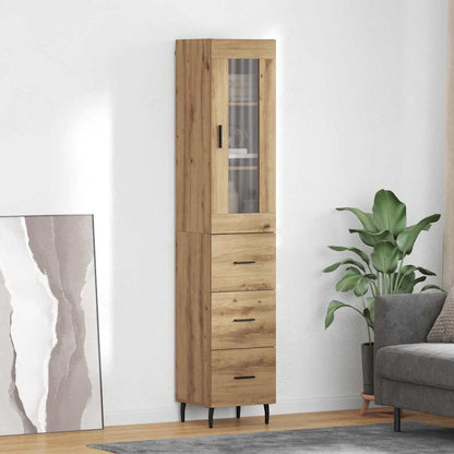 vidaXL Highboard Artisan Oak 34.5 x 34 x 180 cm Engineered Wood
