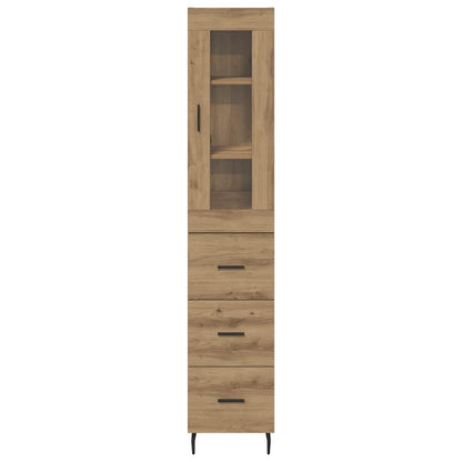 vidaXL Highboard Artisan Oak 34.5 x 34 x 180 cm Engineered Wood