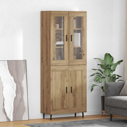 vidaXL Highboard 2 pcs Artisan Oak Engineered Wood