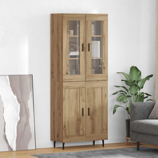 vidaXL Highboard 2 pcs Artisan Oak Engineered Wood