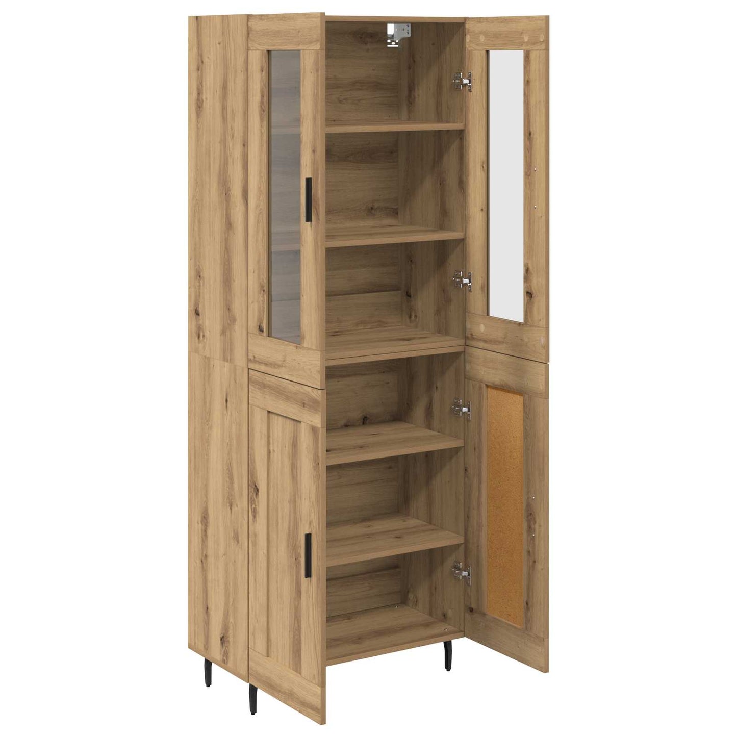 vidaXL Highboard 2 pcs Artisan Oak Engineered Wood