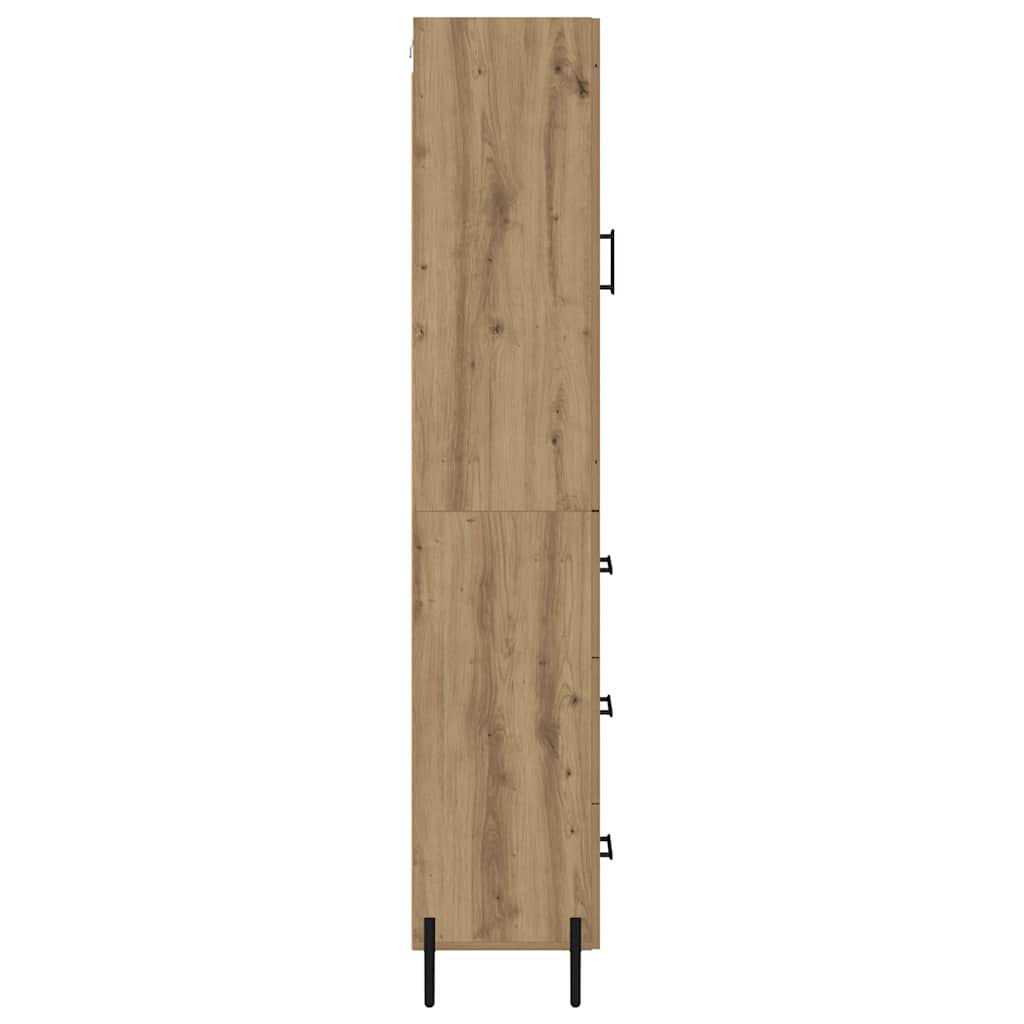 vidaXL Highboard Artisan Oak 34.5 x 34 x 180 cm Engineered Wood