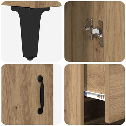 vidaXL Highboard Artisan Oak 69.5 x 34 x 180 cm Engineered Wood