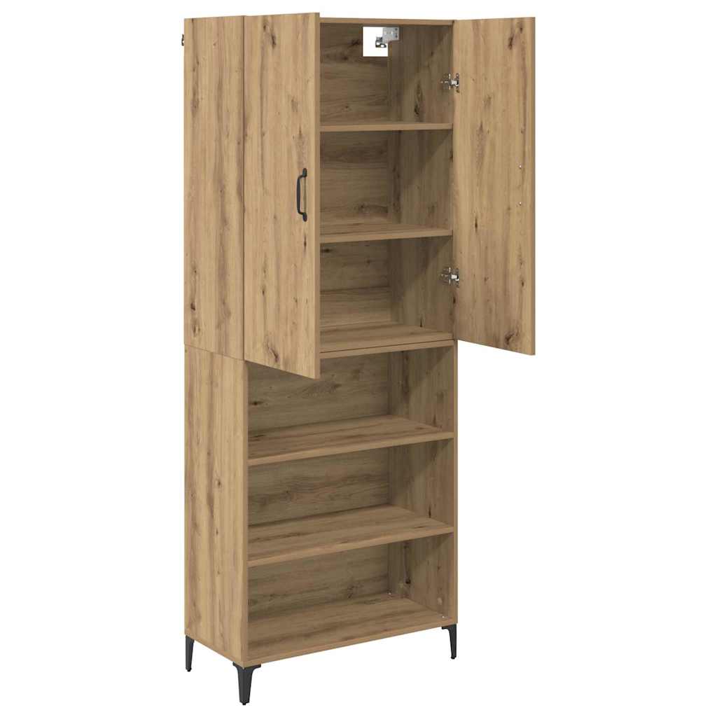 vidaXL Highboard Artisan Oak 69.5 x 34 x 180 cm Engineered Wood