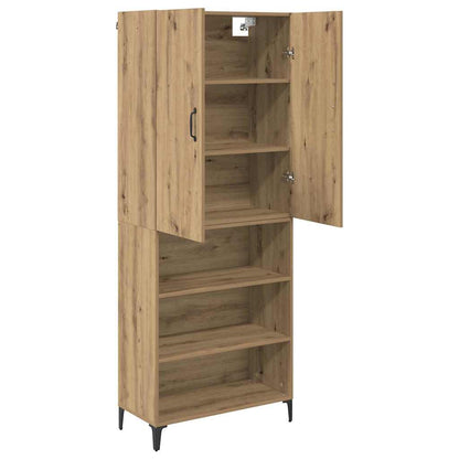 vidaXL Highboard Artisan Oak 69.5 x 34 x 180 cm Engineered Wood