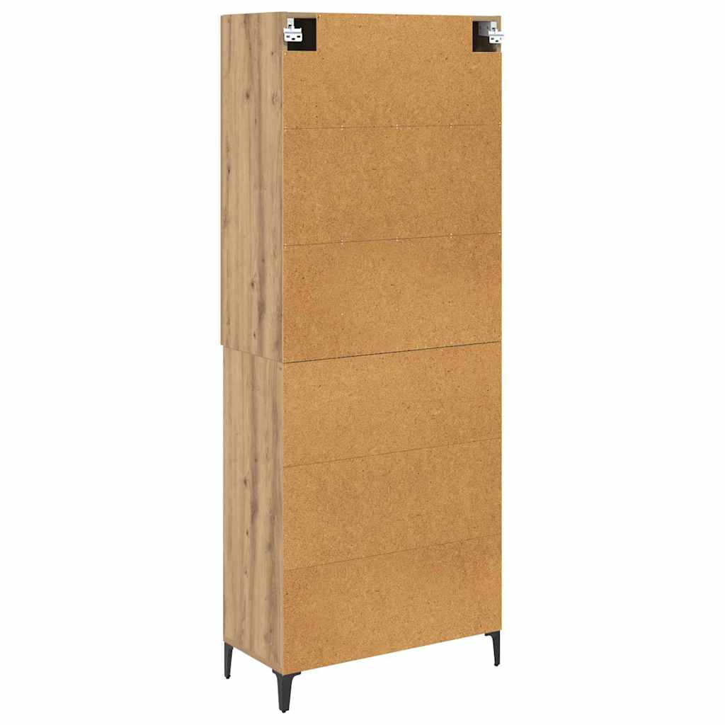 vidaXL Highboard Artisan Oak 69.5 x 34 x 180 cm Engineered Wood