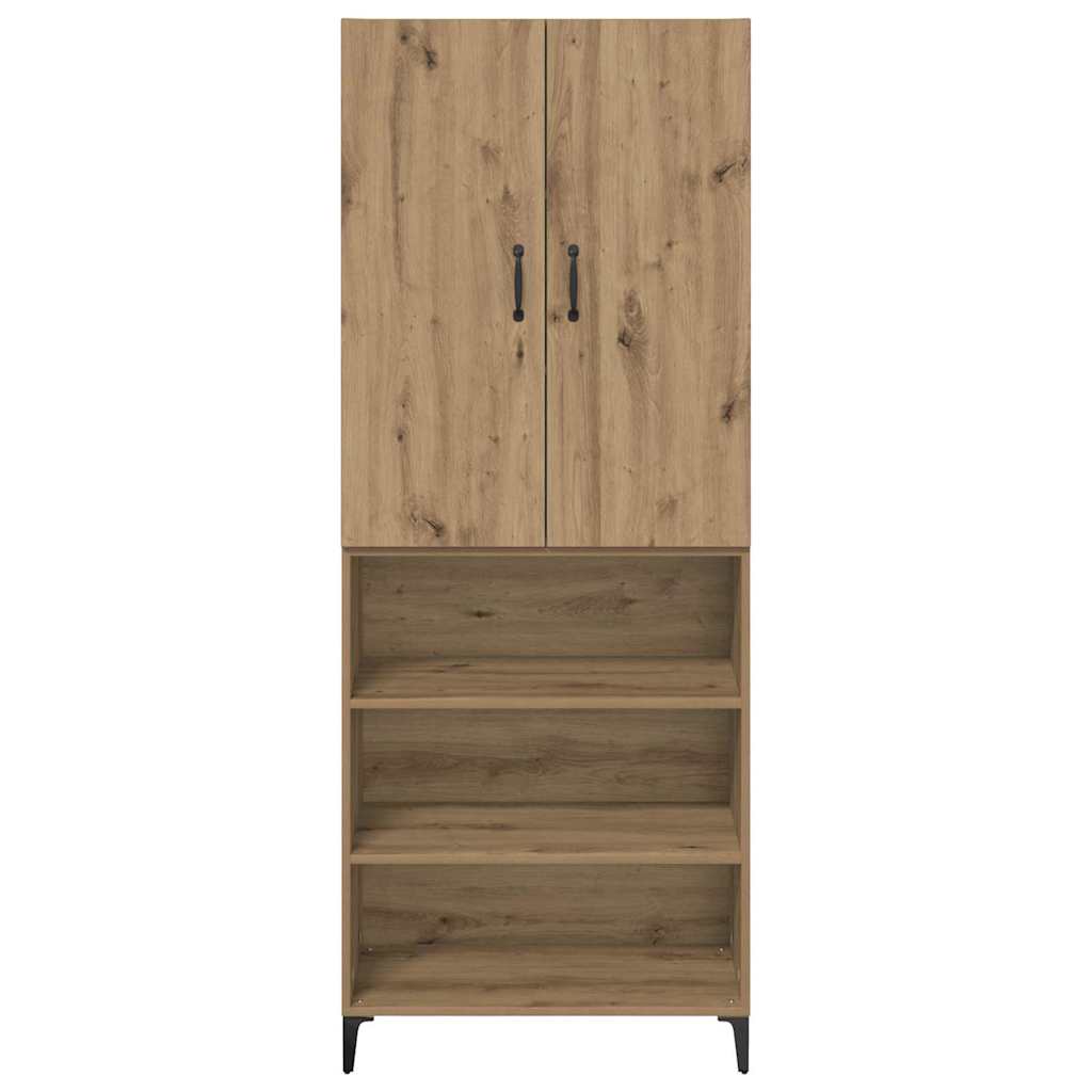 vidaXL Highboard Artisan Oak 69.5 x 34 x 180 cm Engineered Wood