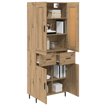vidaXL Highboard 2 pcs Artisan Oak 69.5 x 34 x 180 cm Engineered Wood