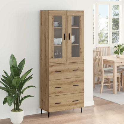 vidaXL Highboard with Drawer 2 pcs Artisan Oak Engineered Wood