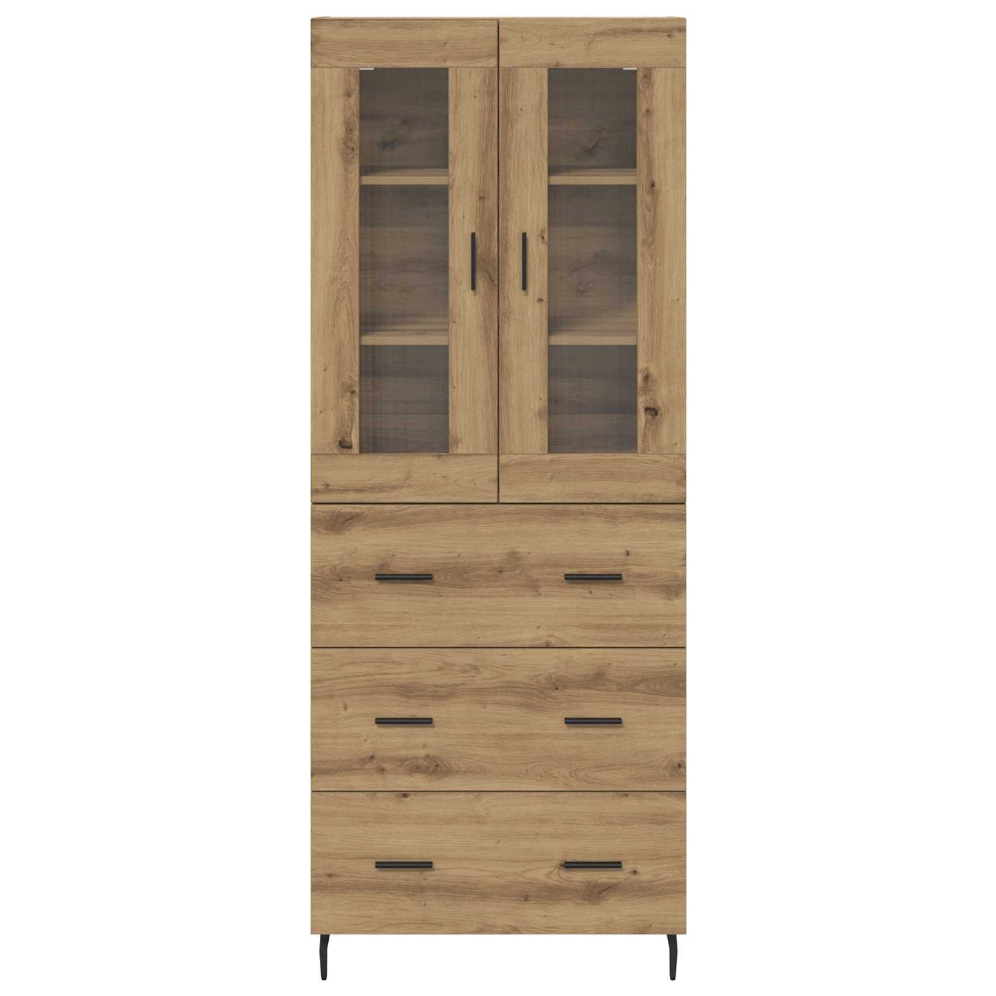 vidaXL Highboard with Drawer 2 pcs Artisan Oak Engineered Wood