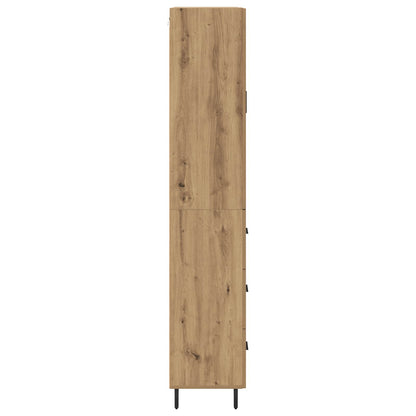 vidaXL Highboard with Drawer 2 pcs Artisan Oak Engineered Wood