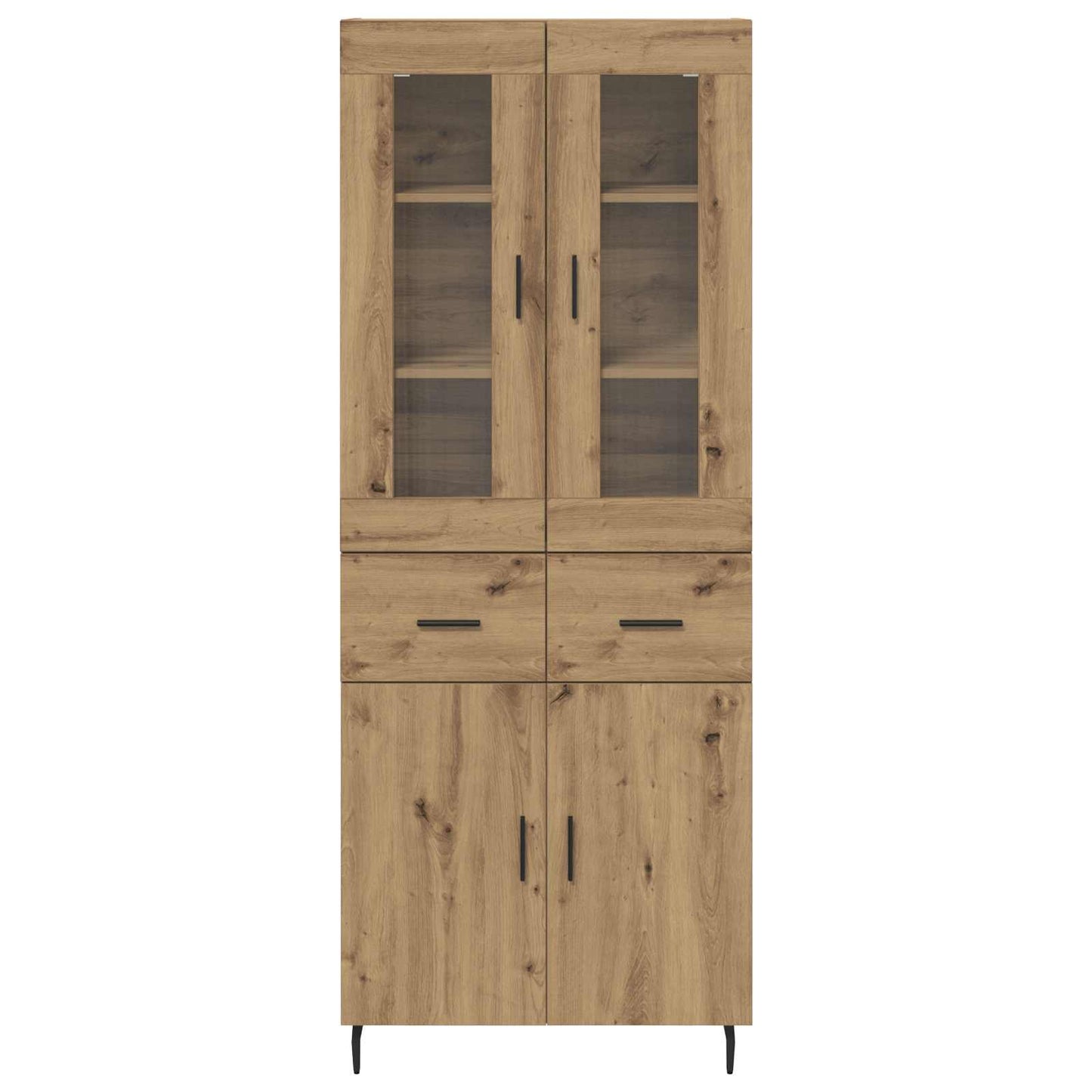 vidaXL Highboard with Drawer 2 pcs Artisan Oak Engineered Wood