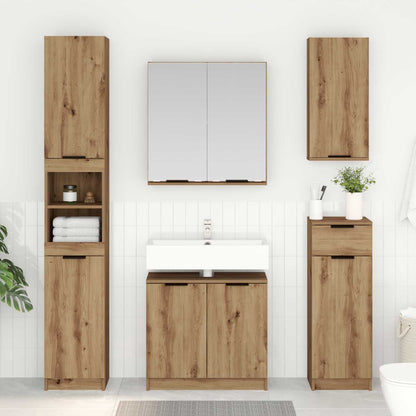 vidaXL Bathroom Furniture Set 4 pcs Artisan Oak Engineered Wood