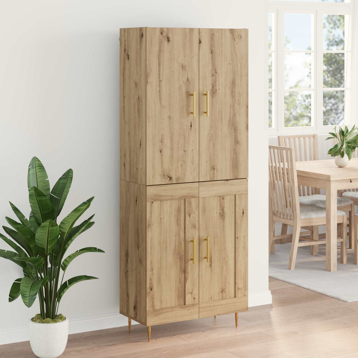 vidaXL Highboard Artisan Oak 69.5 x 34 x 180 cm Engineered Wood