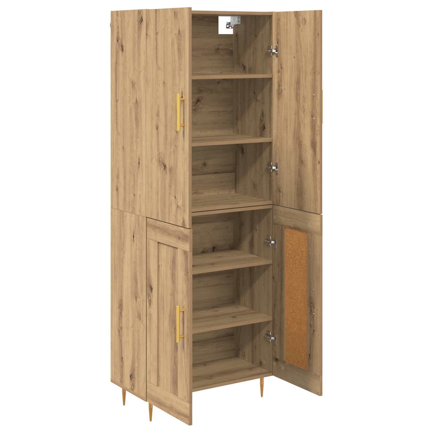 vidaXL Highboard Artisan Oak 69.5 x 34 x 180 cm Engineered Wood