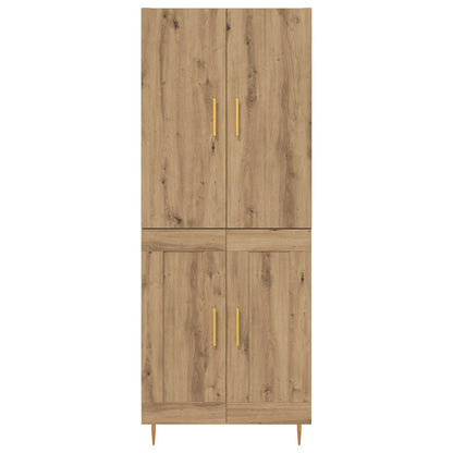 vidaXL Highboard Artisan Oak 69.5 x 34 x 180 cm Engineered Wood
