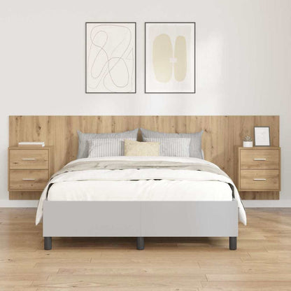 vidaXL Headboard With Cabinet 3 pcs Artisan Oak Engineered Wood
