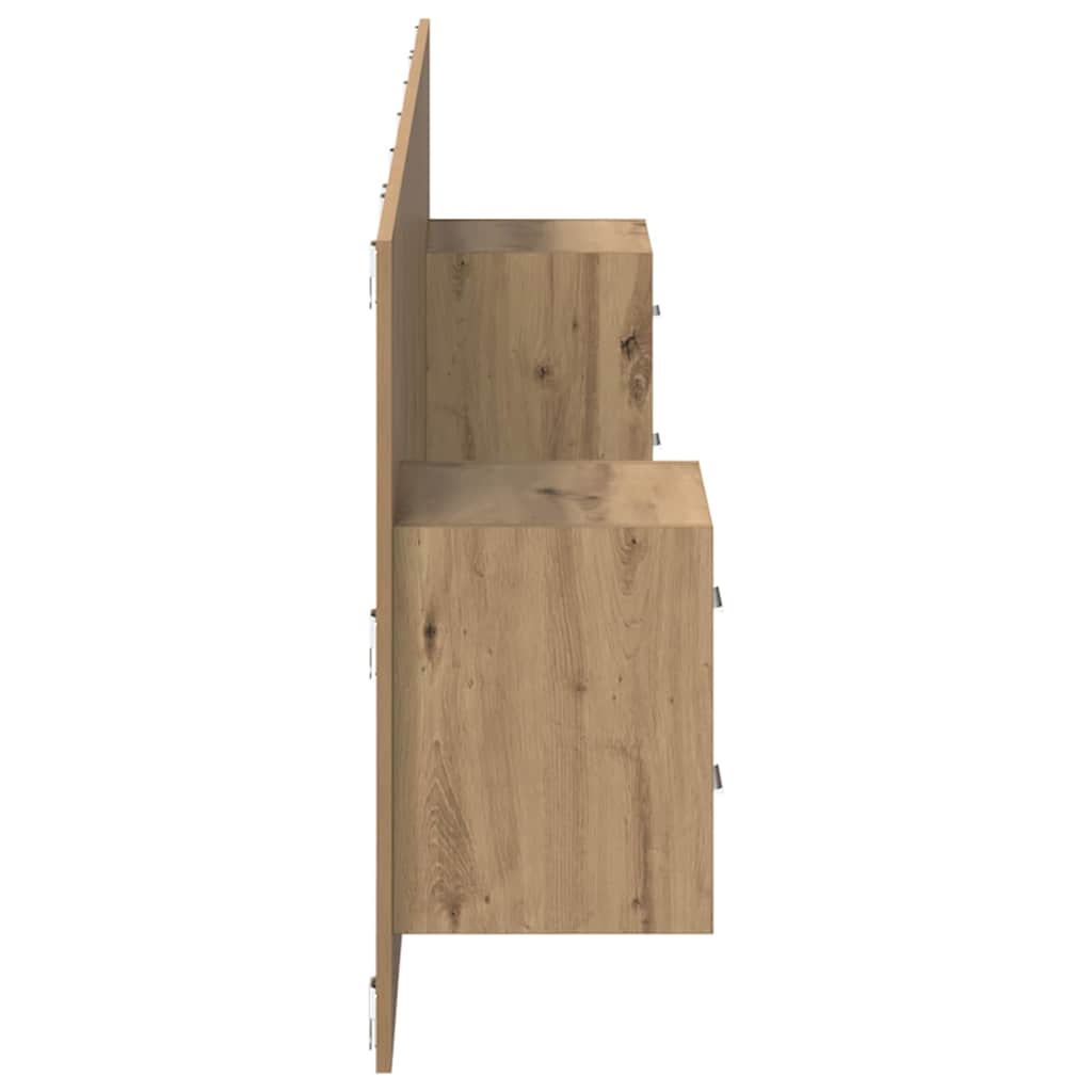 vidaXL Headboard With Cabinet 3 pcs Artisan Oak Engineered Wood