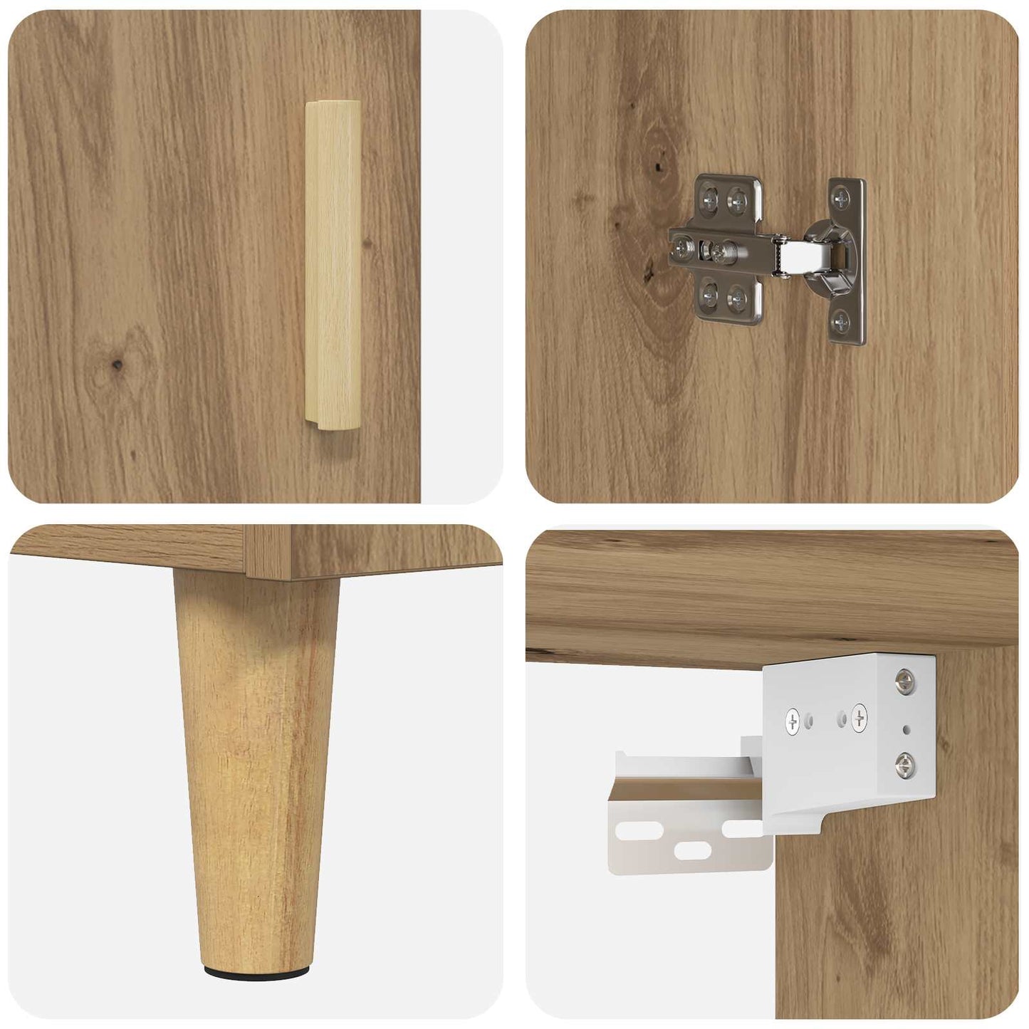 vidaXL Highboard Artisan Oak 69.5 x 32.5 x 180 cm Engineered Wood