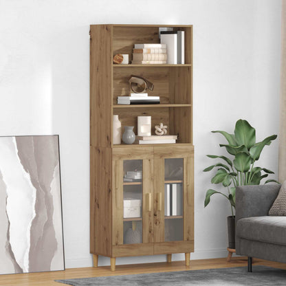 vidaXL Highboard Artisan Oak 69.5 x 32.5 x 180 cm Engineered Wood