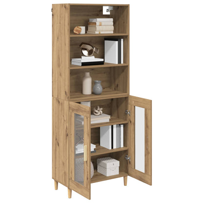 vidaXL Highboard Artisan Oak 69.5 x 32.5 x 180 cm Engineered Wood