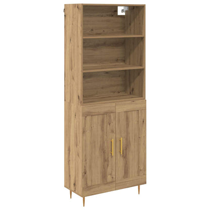 vidaXL Highboard Artisan Oak 69.5 x 34 x 180 cm Engineered Wood