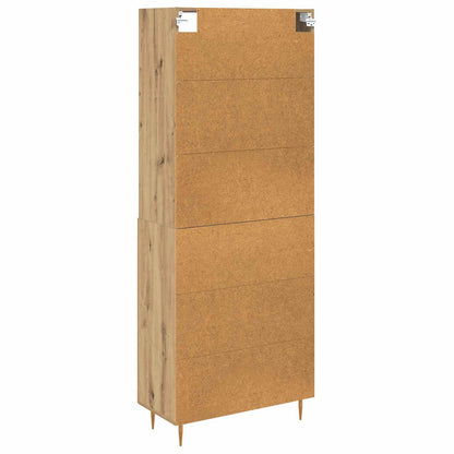 vidaXL Highboard Artisan Oak 69.5 x 34 x 180 cm Engineered Wood