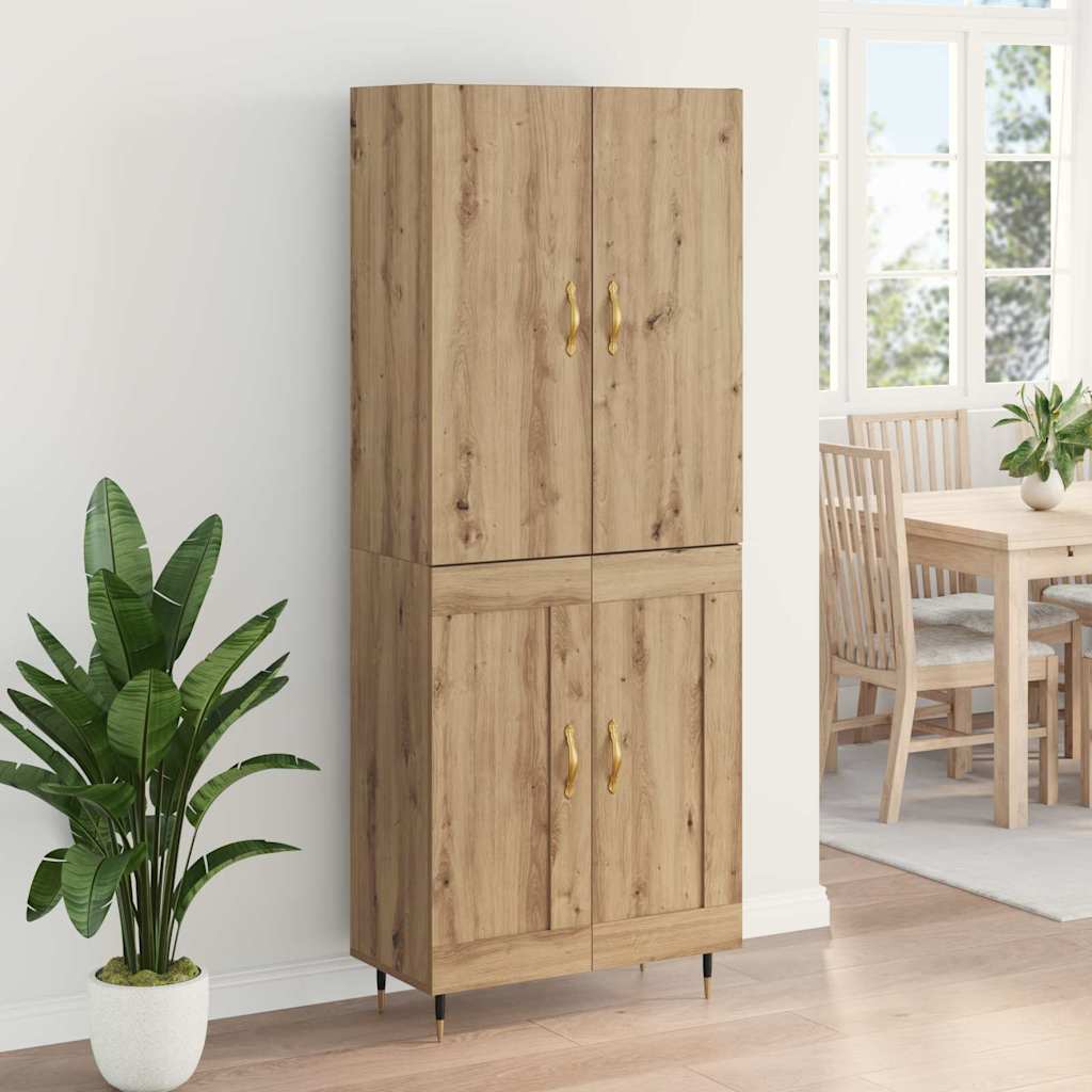 vidaXL Highboard Artisan Oak 69.5 x 34 x 180 cm Engineered Wood