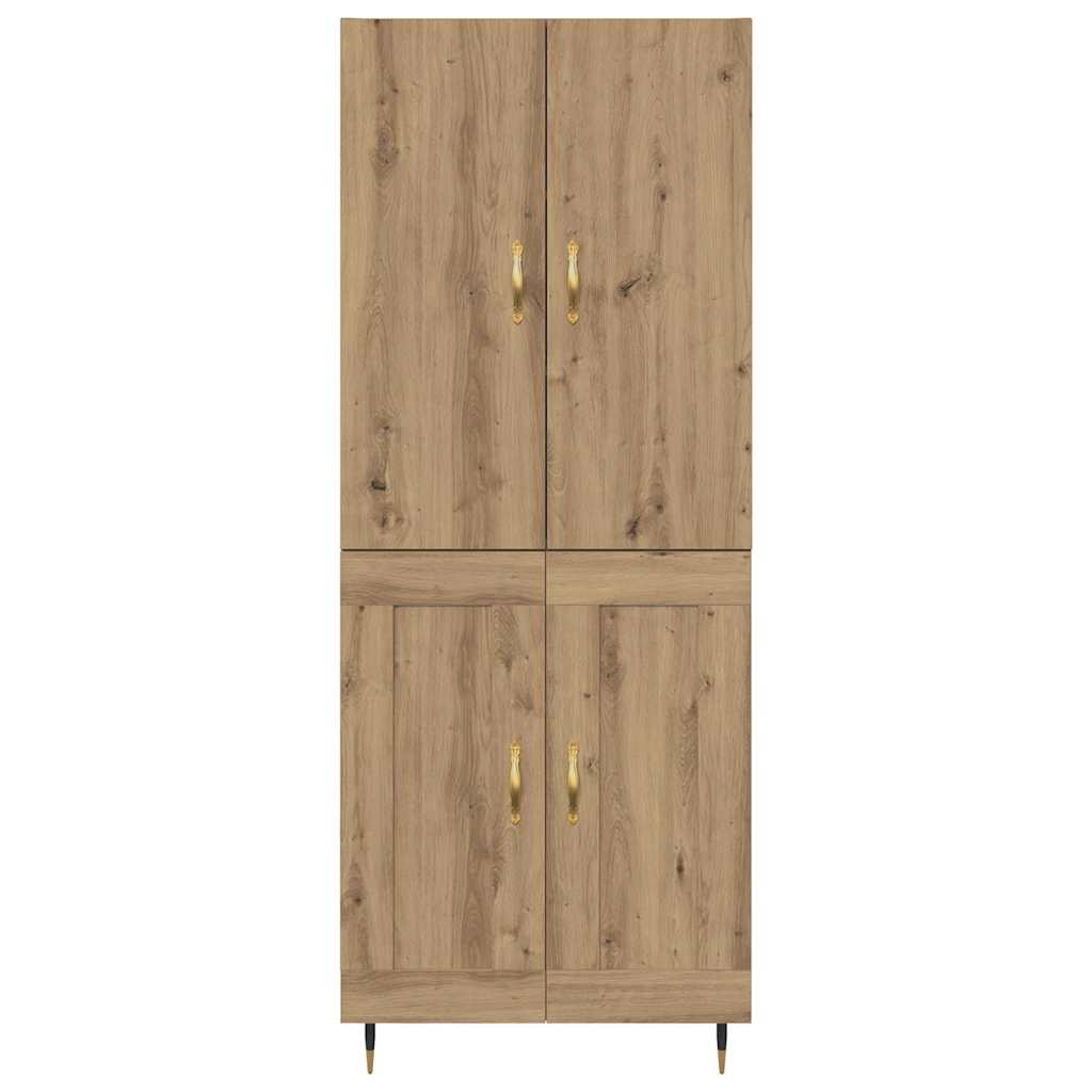 vidaXL Highboard Artisan Oak 69.5 x 34 x 180 cm Engineered Wood