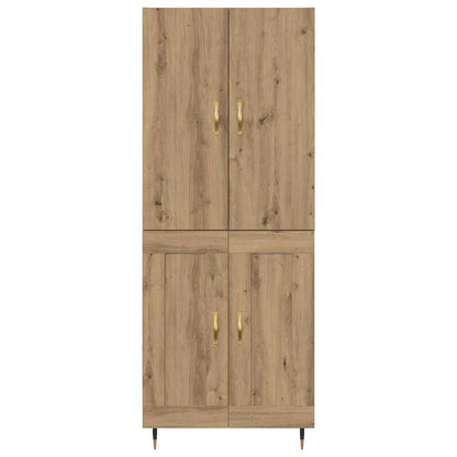 vidaXL Highboard Artisan Oak 69.5 x 34 x 180 cm Engineered Wood