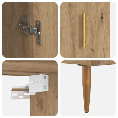 vidaXL Highboard 2 pcs Artisan Oak Engineered Wood