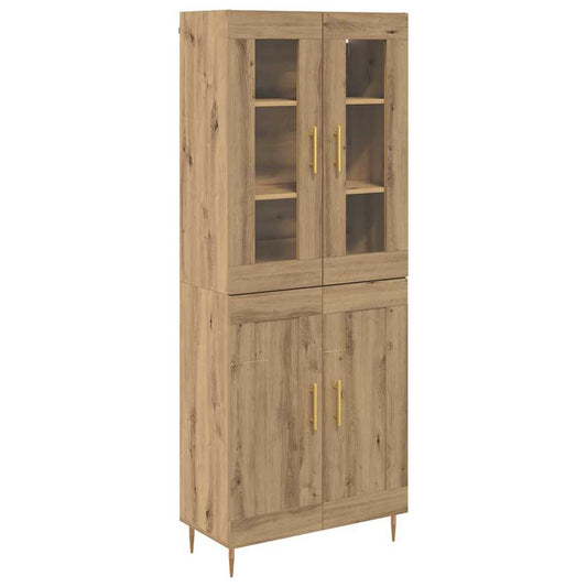 vidaXL Highboard 2 pcs Artisan Oak Engineered Wood