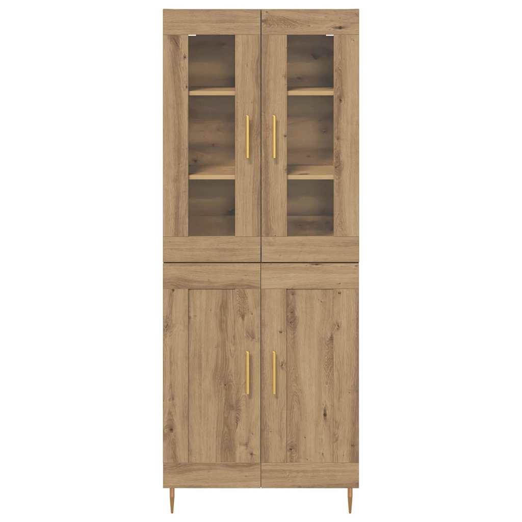 vidaXL Highboard 2 pcs Artisan Oak Engineered Wood