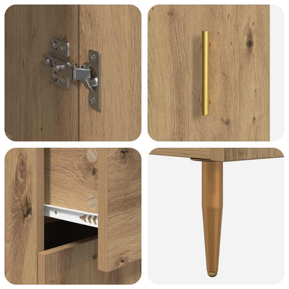 vidaXL Highboard with Drawer 2 pcs Artisan Oak Engineered Wood