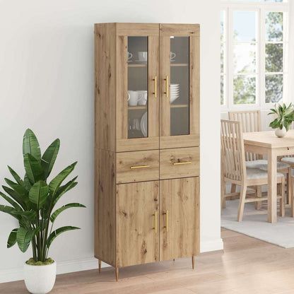 vidaXL Highboard with Drawer 2 pcs Artisan Oak Engineered Wood