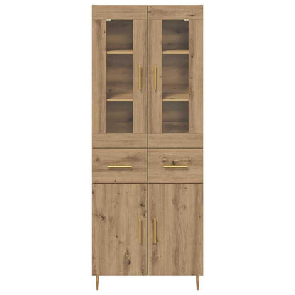 vidaXL Highboard with Drawer 2 pcs Artisan Oak Engineered Wood
