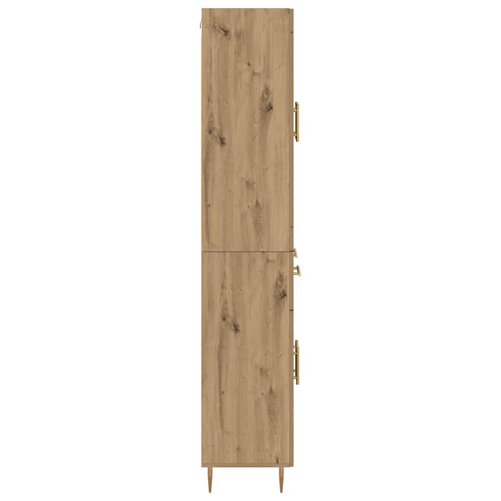vidaXL Highboard with Drawer 2 pcs Artisan Oak Engineered Wood