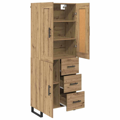 vidaXL Highboard Artisan Oak 69.5 x 34 x 180 cm Engineered Wood