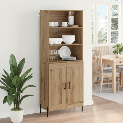 vidaXL Highboard Artisan Oak 69.5 x 32.5 x 180 cm Engineered Wood